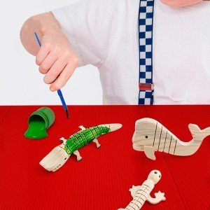 3D Maalattava Puinen Eläin (5 osaa)