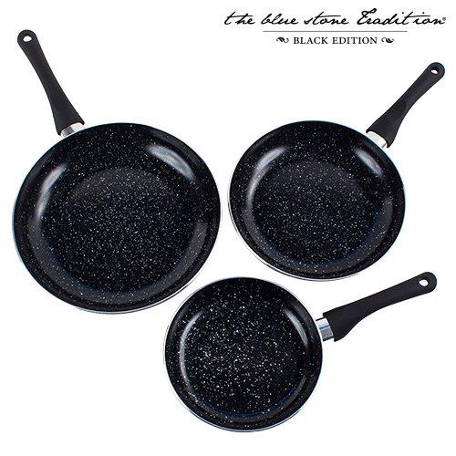 Black Stone Pan Keraamiset Paistinpannut (3 Kappaletta) - Image 2