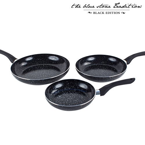 Black Stone Pan Keraamiset Paistinpannut (3 Kappaletta) - Image 4