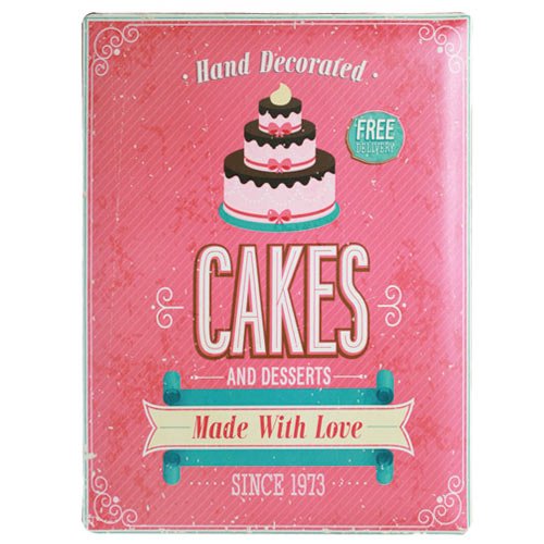 Cakes-Vintage-Metallinen-Kyltti-30-x-40-cm-1