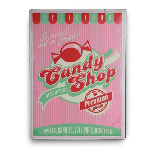 Candy Shop Metallinen Kyltti 30 x 40 cm - Image 2