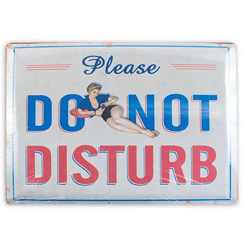Do Not Disturb Vintage Metallinen Kyltti 30 x 40 cm - Image 2