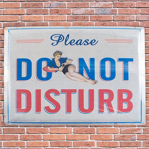 Do Not Disturb Vintage Metallinen Kyltti 30 x 40 cm