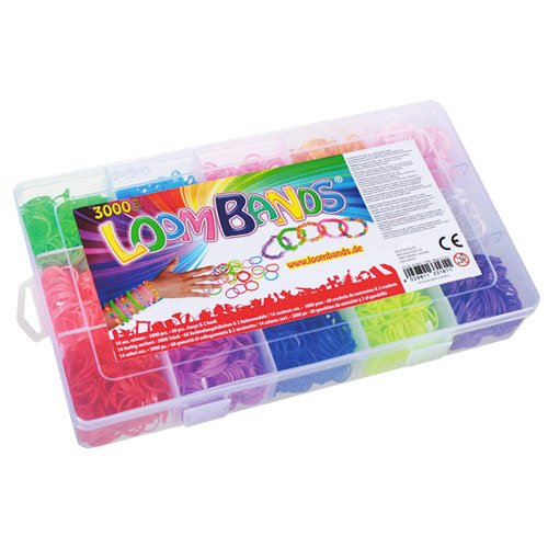 Loom Bands Kuminauhat Rannekorujen Tekoon (3000 kappaleen paketti) - Image 7