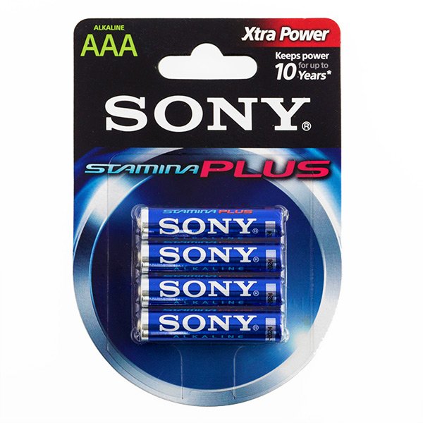 Sony Plus AAA LR03 1.5V AM4 Alkaline Paristot (4 kappaleen paketti)