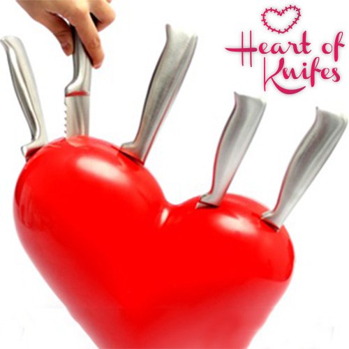 Sydän Veitsisetti Telineellä Heart of Knifes - Image 2