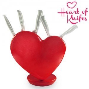 Sydän Veitsisetti Telineellä Heart of Knifes