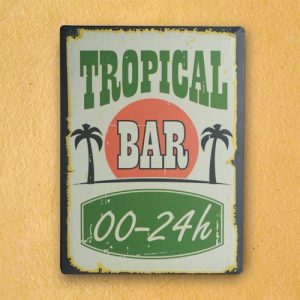 Tropical Bar Metallinen Kyltti 30 x 40 cm