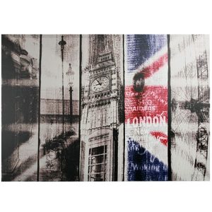 Vintage Lontoo Kuva Pellavakankaalla 50 x 70