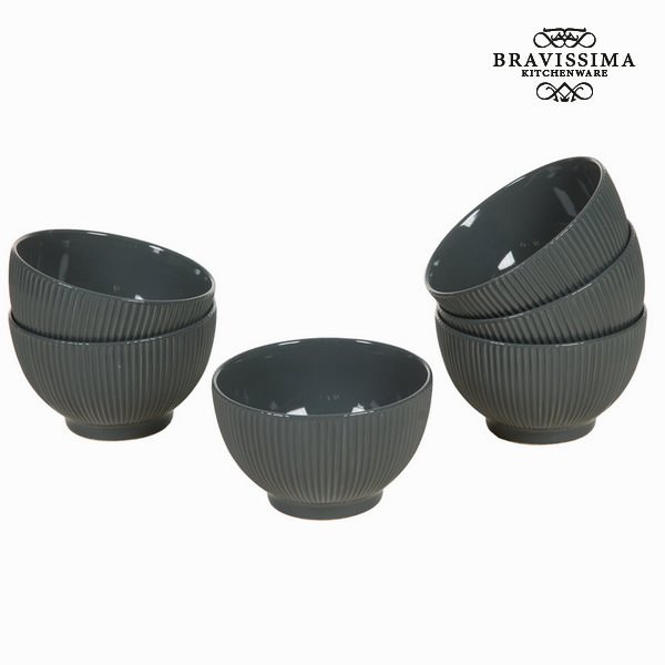 Harmaa saviastia 6 kpl setti - Kitchen's Deco Kokoelma