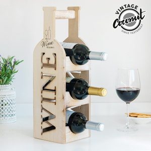 Puinen Vintage Viiniteline