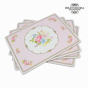 Tabletti 4 kpl setti bouquet - Kitchen's Deco Kokoelma